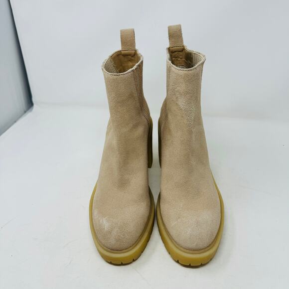 Dolce Vita Celia Tan Suede Lug Sole Ankle Boots Size 8M - Picture 5 of 15